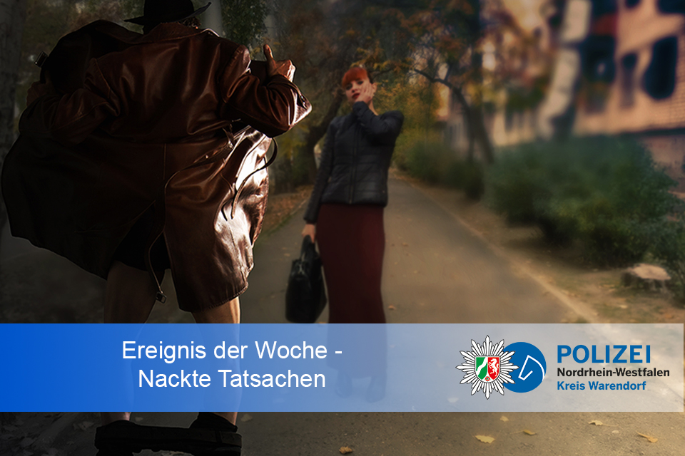 Mann zieht seine Hose vor einer Frau herunter
