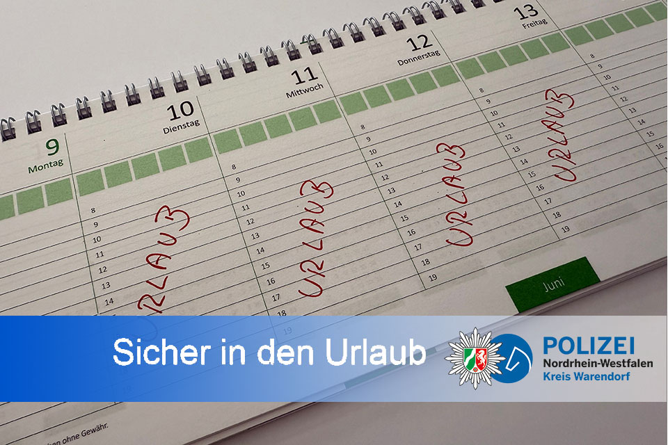 Kalender mit mehreren Tagen auf dem Urlaub steht 